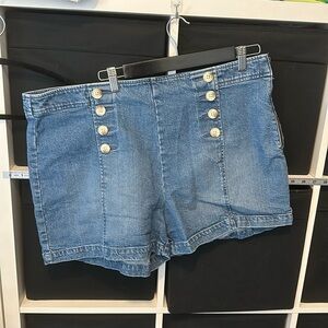 EUC LOFT Sailor Jean Shorts Size 18/34